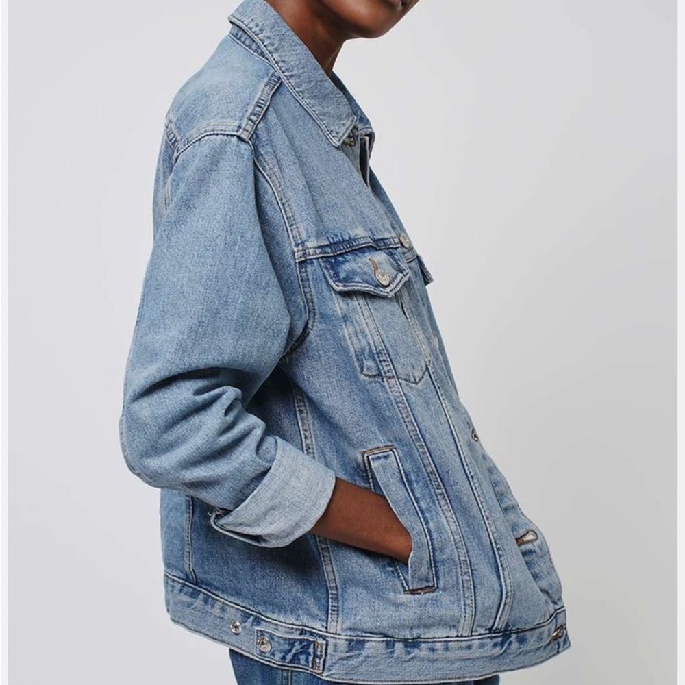 Topshop Oversized Denim Jacket, size 4